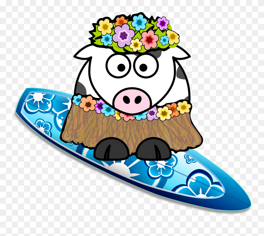 Kids Clipart Skirt - Cow Black And White Draw - Png Download