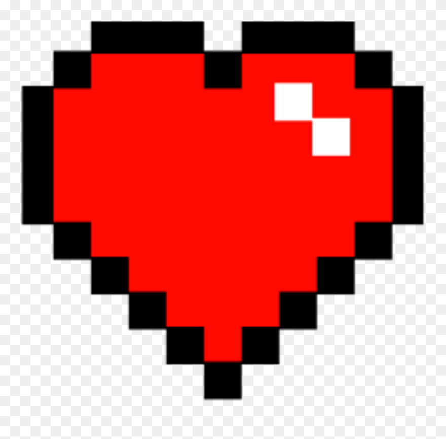 Transparent Minecraft Clip Art - Heart 8 Bit Png