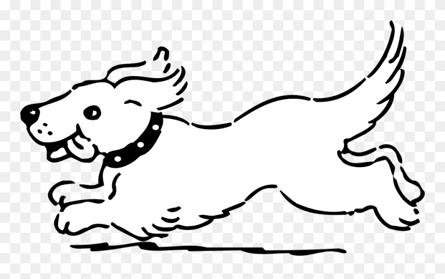 Sticking Tongue Out Cartoon 15, - Clip Art Dog Running - Png Download