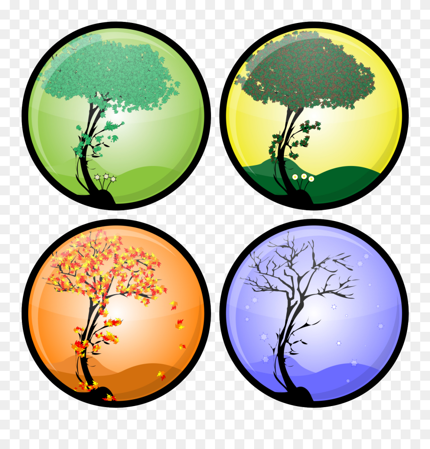 Season Drawing Four - Four Seasons Of The Earth Clipart