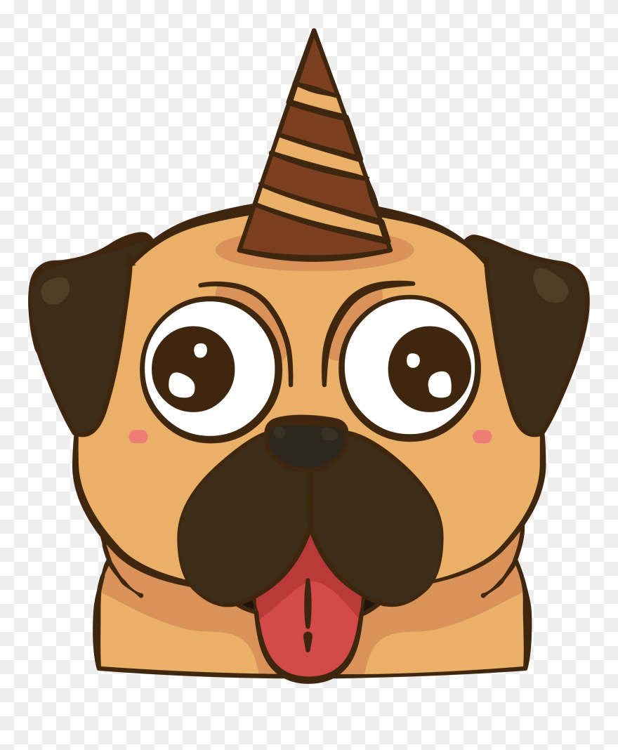 Dog With Tongue Out Clipart Clip Art Library Stock - Pug - Png Download