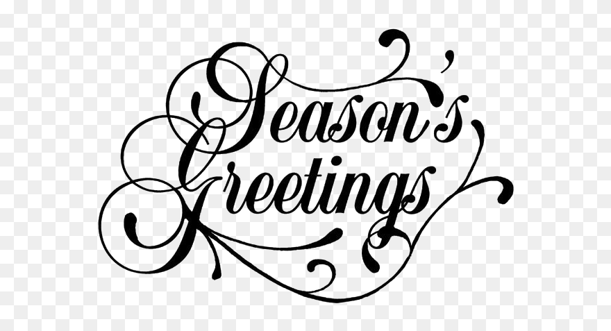 Seasons Greetings Png Free Download - Seasons Greetings Black And White Clipart Transparent Png
