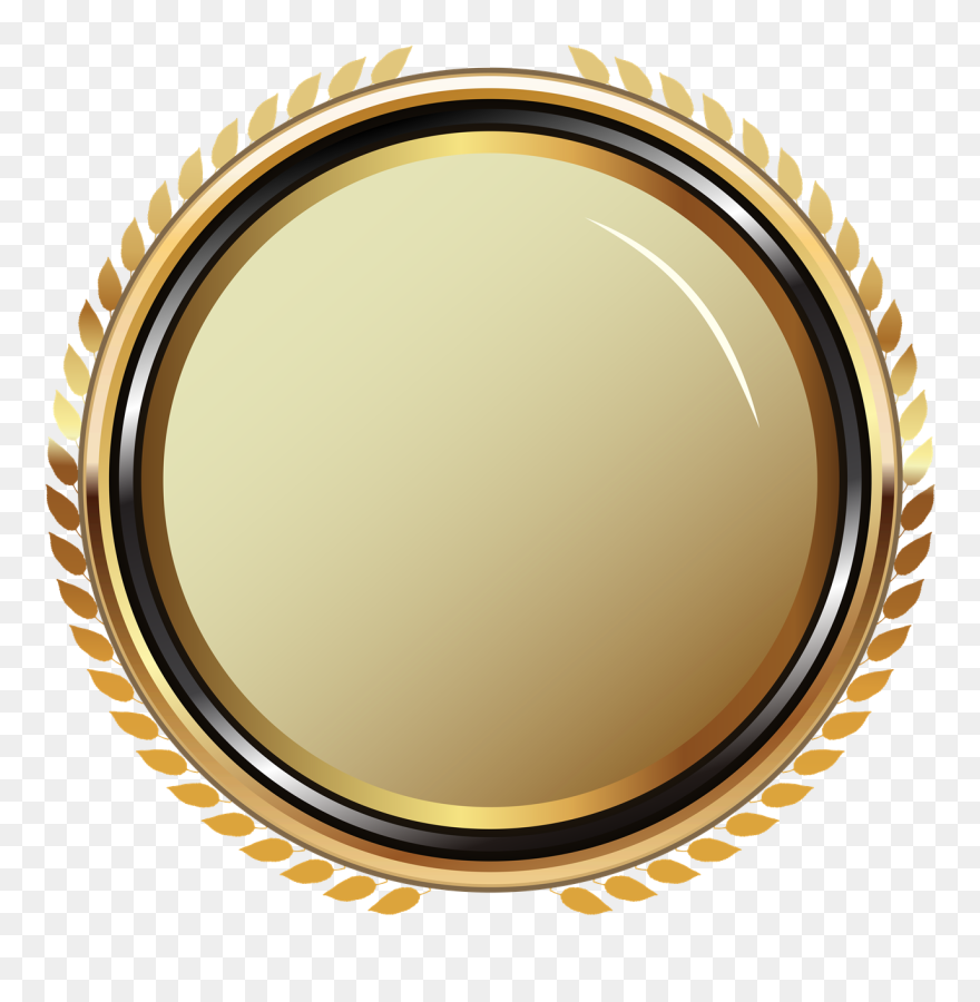 Golden Badge Png Image Background - Transparent Gold Badge Png Clipart
