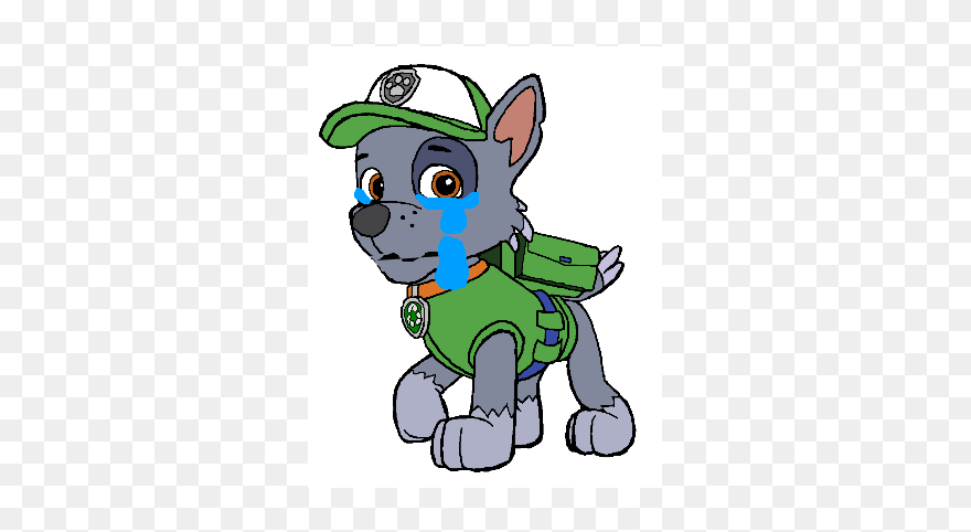 Rocky Crying - Rocky Paw Patrol Draw Clipart
