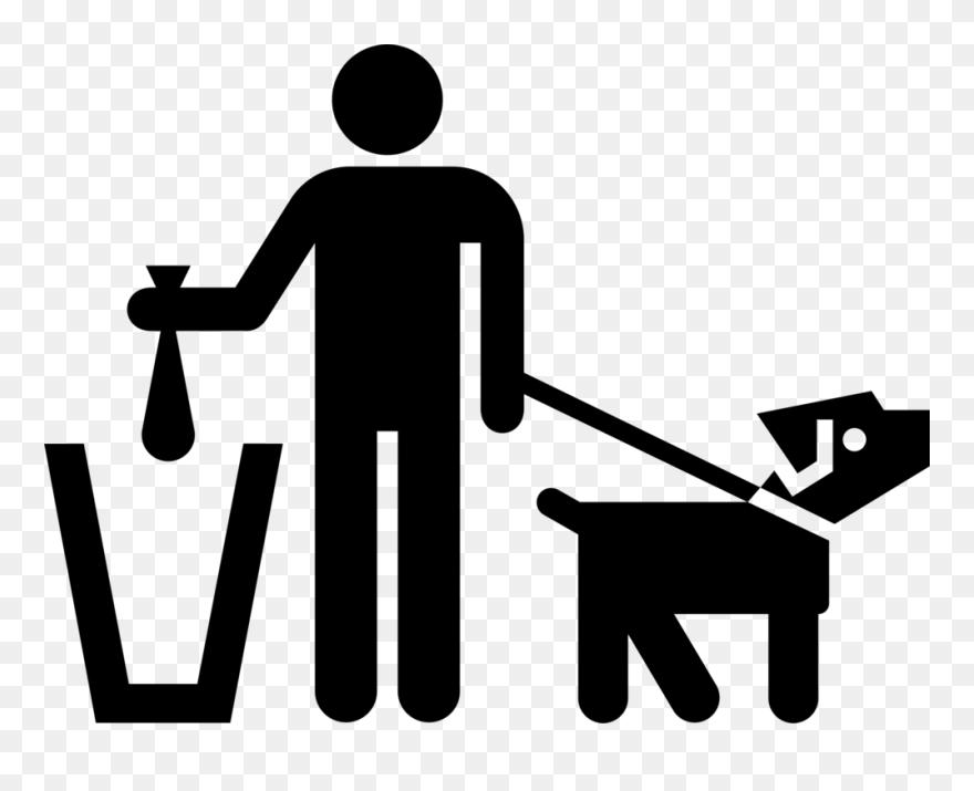Human - Dog On Leash Clip Art - Png Download