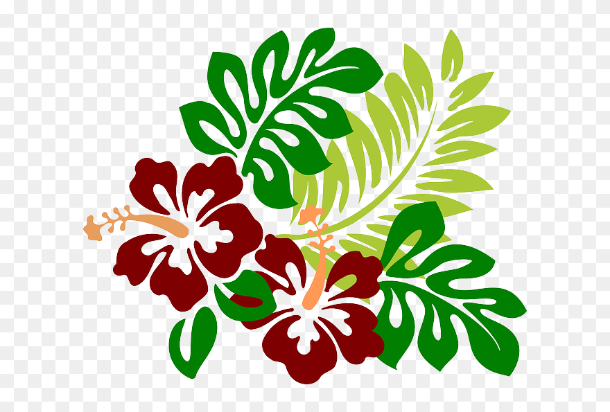 Red Flower Clipart Moana - Hibiscus Clip Art - Png Download