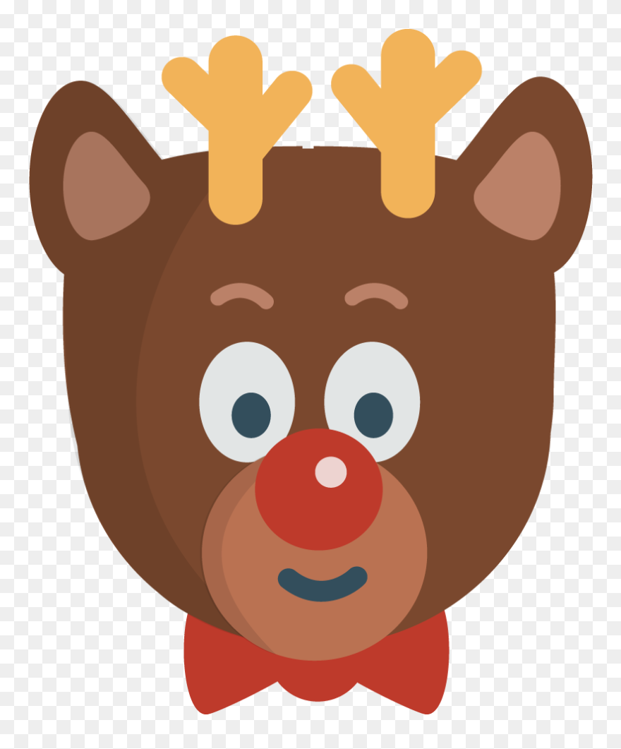Dog Reindeer Clipart Graphic Free 28 Collection Of - Rudolph - Png Download