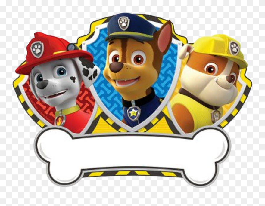 Download Download Pawpatrol Paw Patrol Marshall Chase Rubble Badge Paw Patrol Birthday Boy Clipart 5264697 Pinclipart