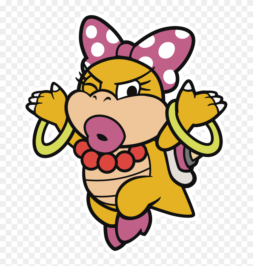 Paper Mario Wiki - Paper Mario Color Splash Wendy Clipart