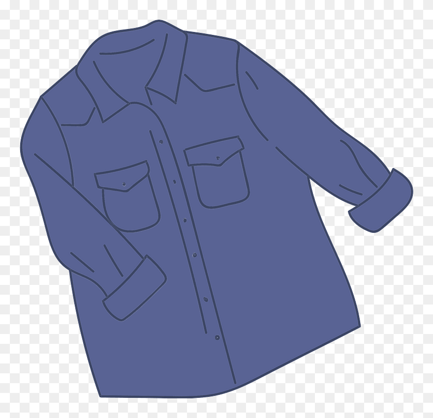 Blue Shirt Clipart - Sweater - Png Download