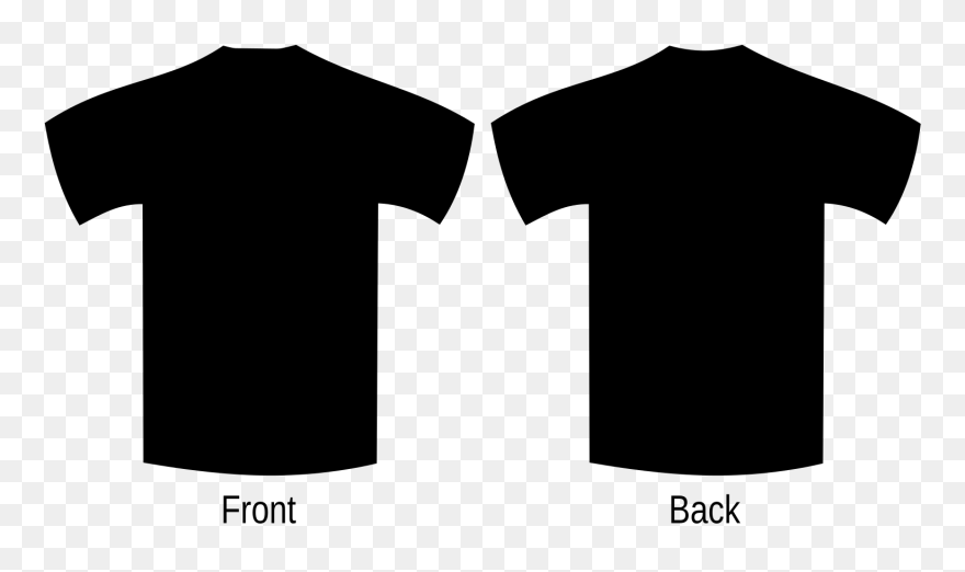 Blank Shirt Template Black Clipart