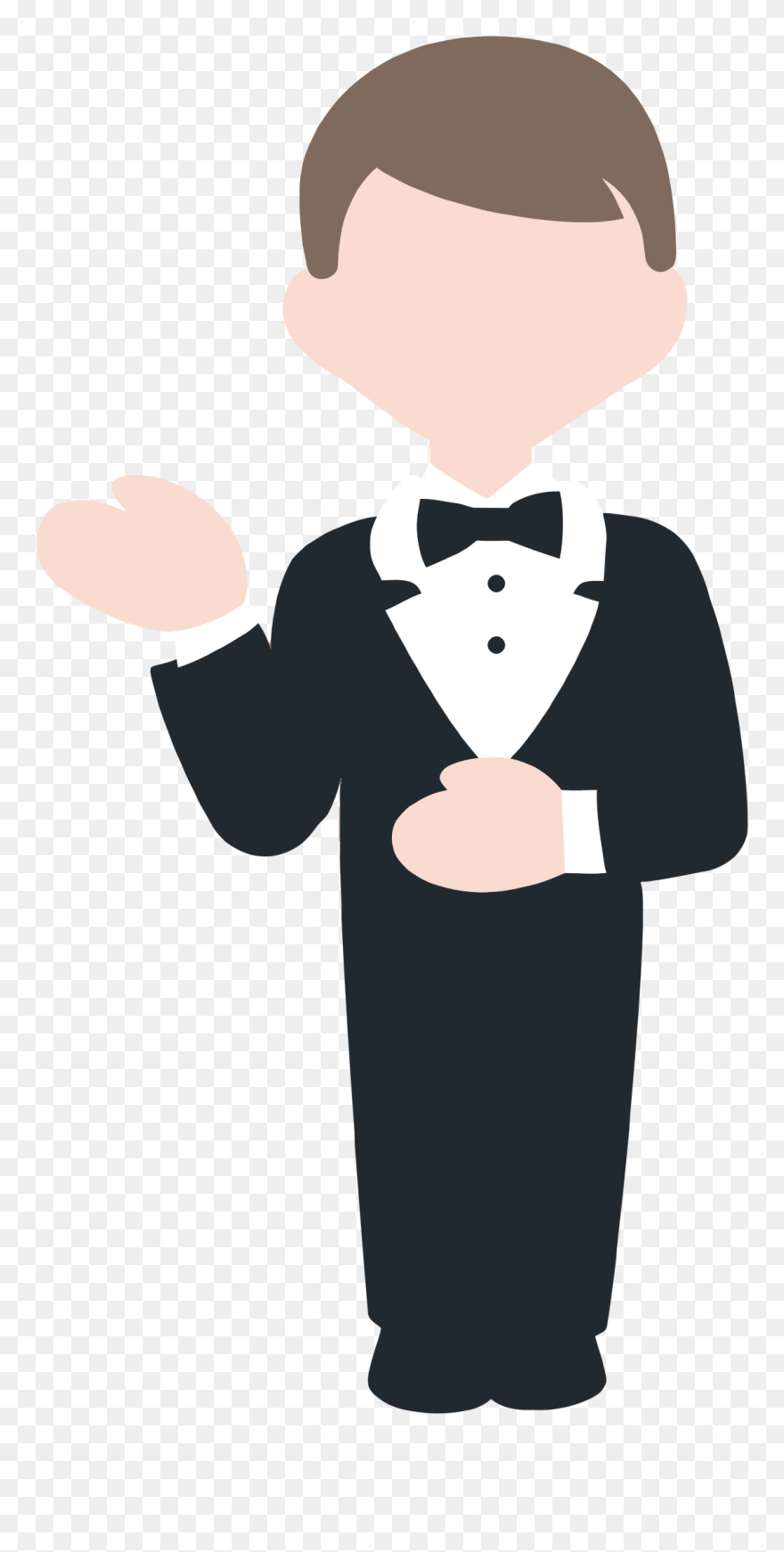 Clipart - Cartoon Butler Clip Art - Png Download