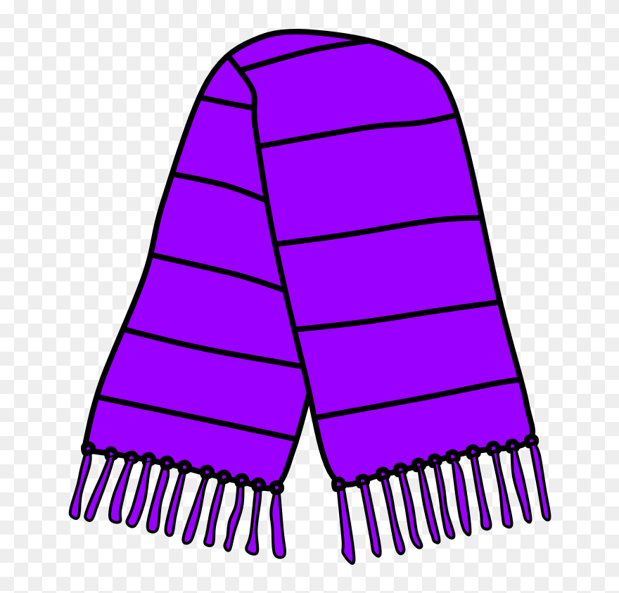 Scarf, Fringe, Purple - Scarf Clip Art - Png Download