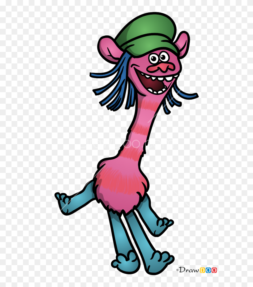 How To Draw Cooper, Trolls - Draw Cooper From Trolls Clipart
