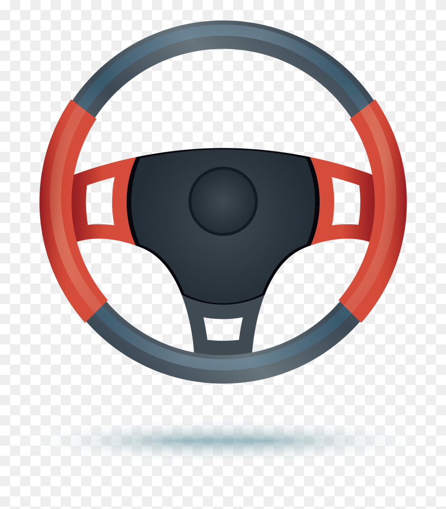 Car Steering Wheel Euclidean Vector - Car Steering Wheel Cartoon Clipart