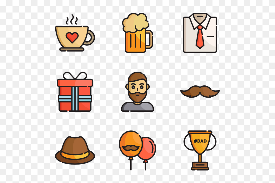 Fathers Day Icons Clipart