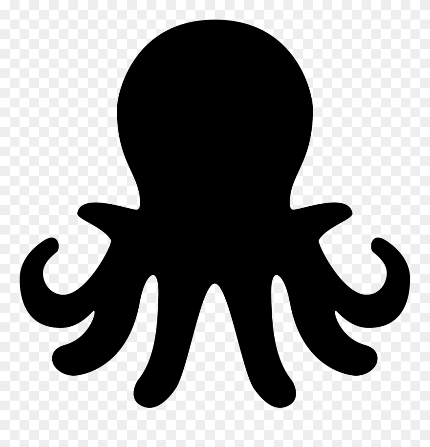 Octopus Clip Art Vector Graphics Silhouette Image - Octopus Icon Png Transparent Png