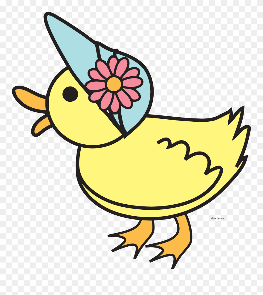 Girl Duck Baby Cute Clipart Png - Easter Bonnet Clip Art Transparent Png