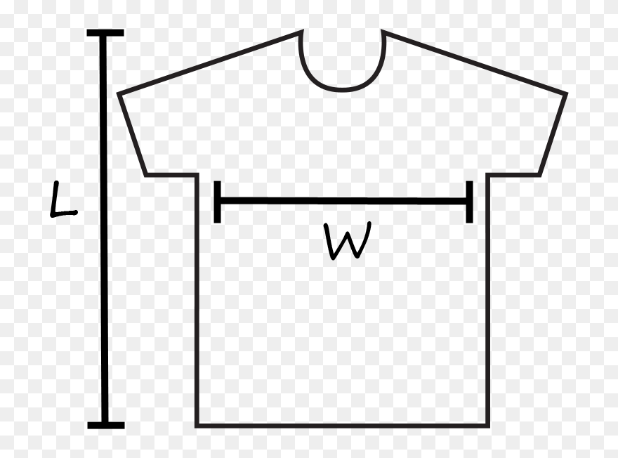 Transparent Tshirt Template Png - T Shirt Size Chart Template Clipart