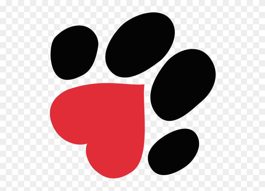 Heart Paw Shape - Humane Society Memphis Logo Clipart