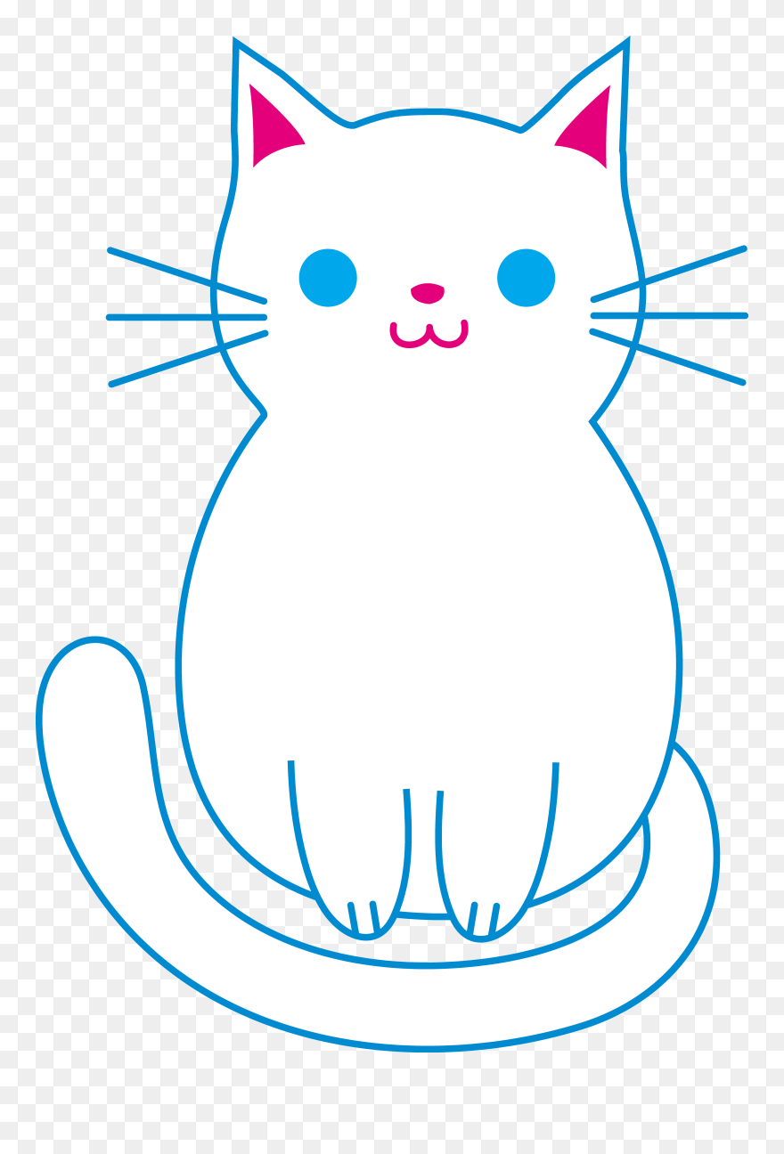 Transparent Background Cute Cat Cartoon Png Clipart