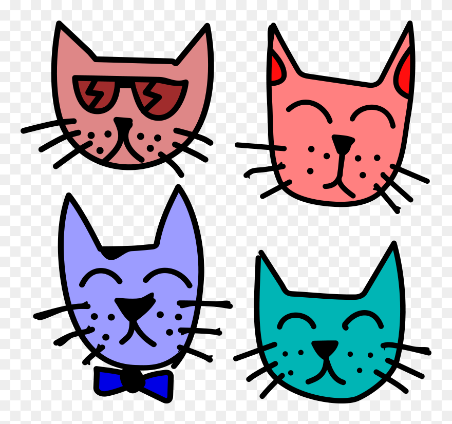 Graffiti Cats By Rones - 3 Cats Clipart - Png Download