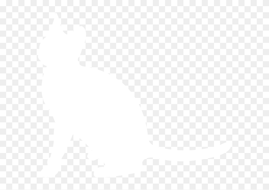 Free White Cat Silhouette, Download Free Clip Art, - White Cat Silhouette Png Transparent Png