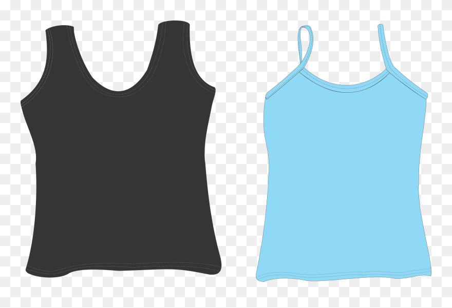 Tshirt Clip Girl Shirt - Tank Tops Clip Art - Png Download