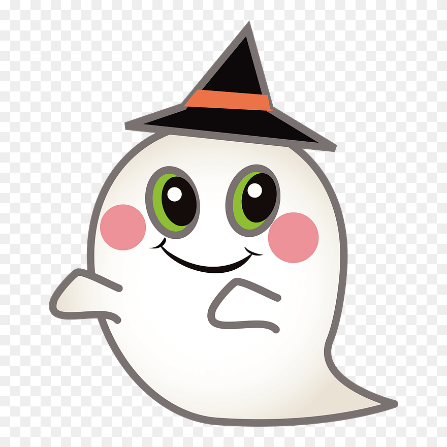 Ghost Halloween Clipart - Cartoon - Png Download