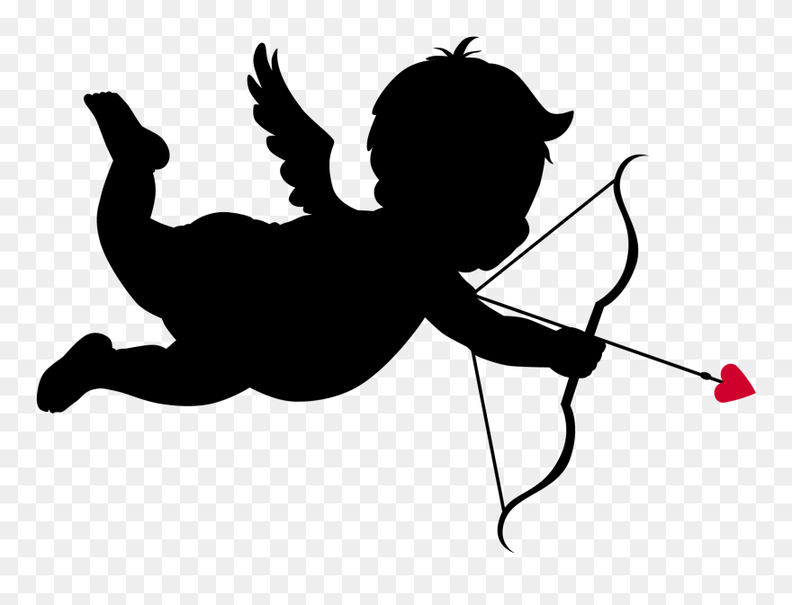 Valentines Day Cupid Heart Love Clip Art - Red Cupid Clipart - Png Download