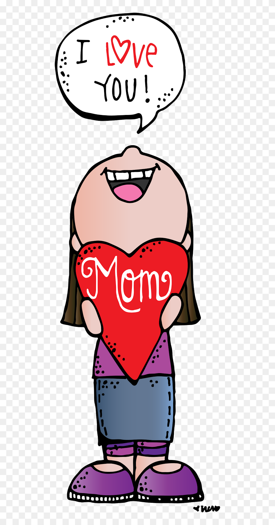 Mommy Clipart Lds - Love You Mom Clipart - Png Download