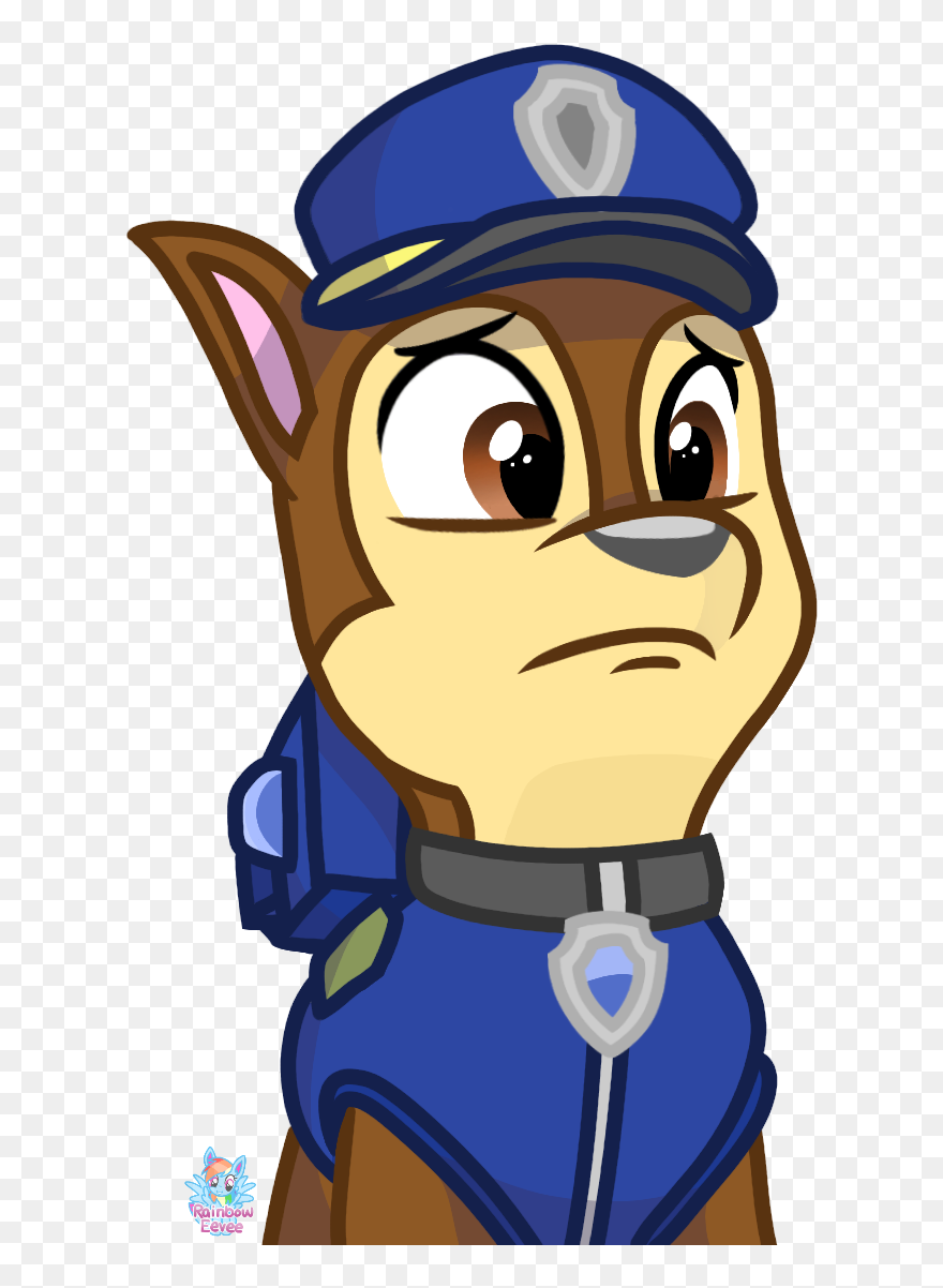 Sad Chase Paw Patrol Wants To Save Skye - Chase Paw Patrol Sad Clipart