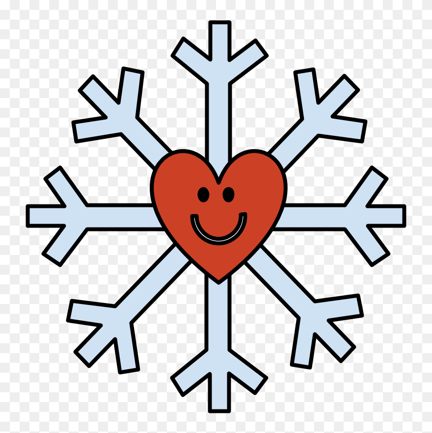 Snowflake, Smiley Face, Heart, Red - Our Family Is Just The Right Mix Clipart