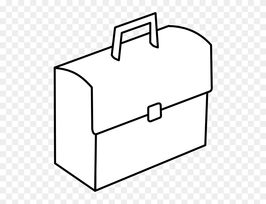 Briefcase Clipart Black And White - Png Download