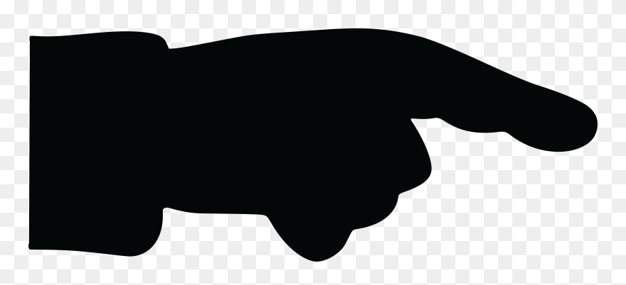 Free Clipart Of A Pointer Finger - Black Clipart Pointing Finger - Png Download