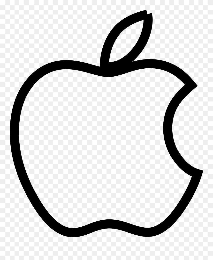 File Logo Hollow Svg - Apple Logo Outline Png Clipart