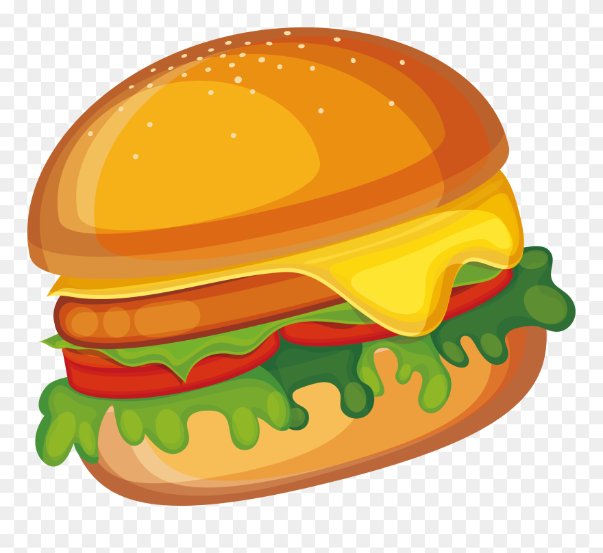 Cheeseburger Hamburger Fast Food - Burger Clipart Png Transparent Png