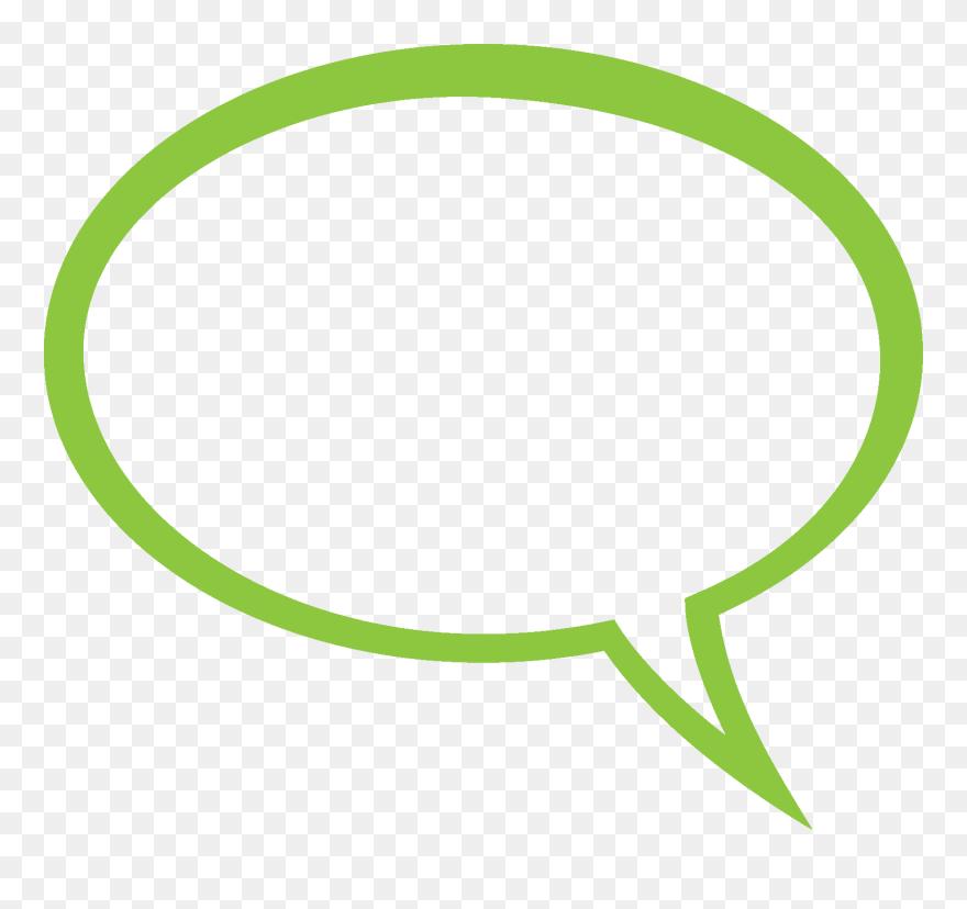 Speech Balloon Computer Icons Online Chat Clip Art - Green Speech Bubble Outline - Png Download