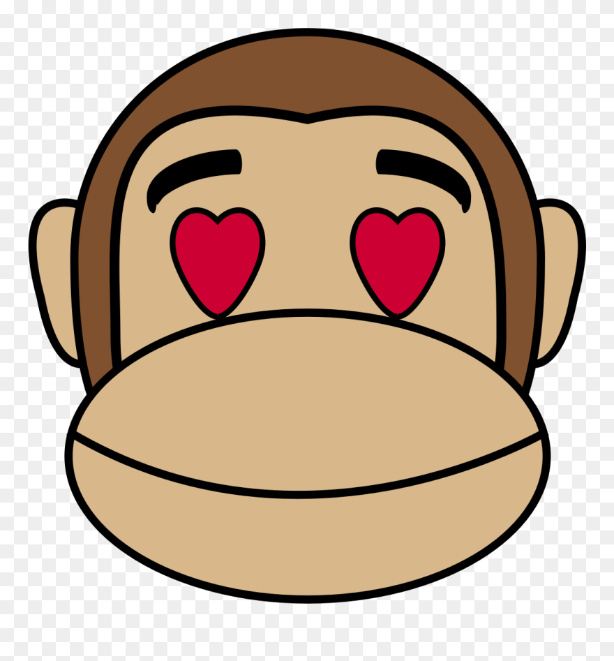Iphone Emoji Clipart - Clipart Monkey Love - Png Download