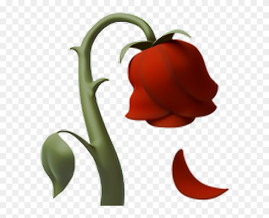 Flower Emoji Clipart Vector Library Library Rose Deadrose - Iphone Dead Rose Emoji - Png Download