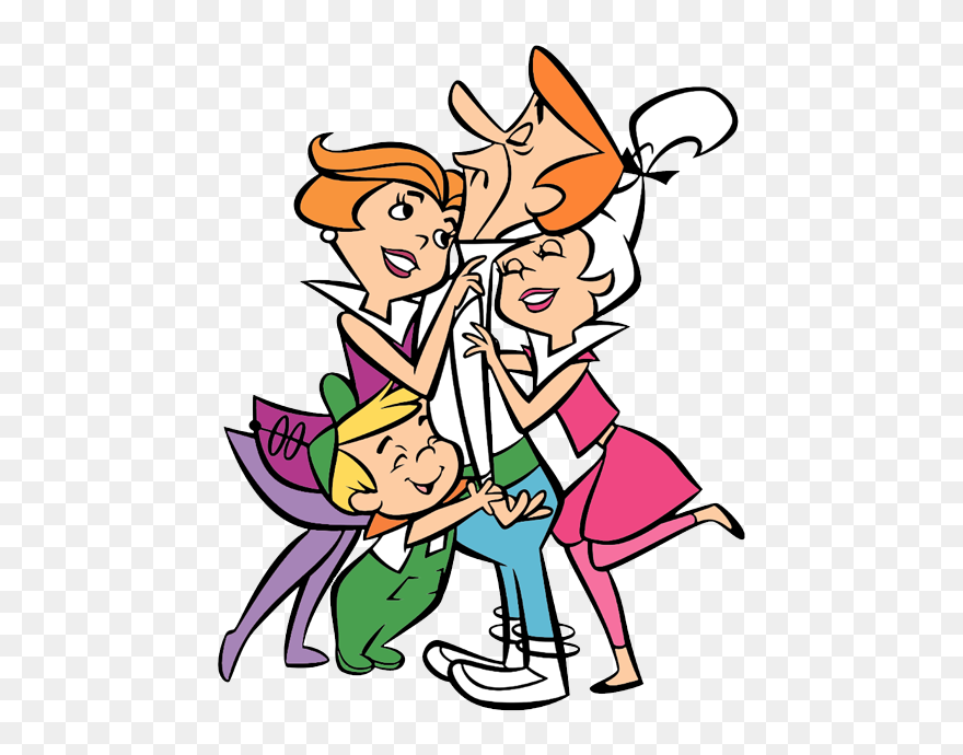 Group Clipart Hugging - Jetsons Jane And Judy - Png Download