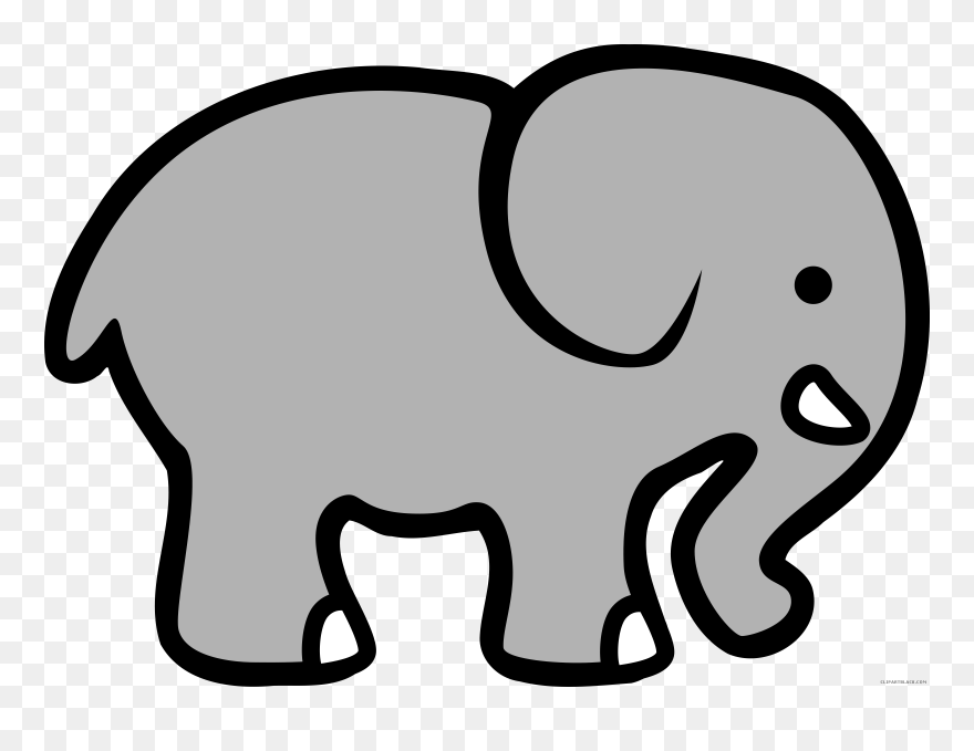 Cartoon Clipartblack Com Animal - Elefant Clipart - Png Download
