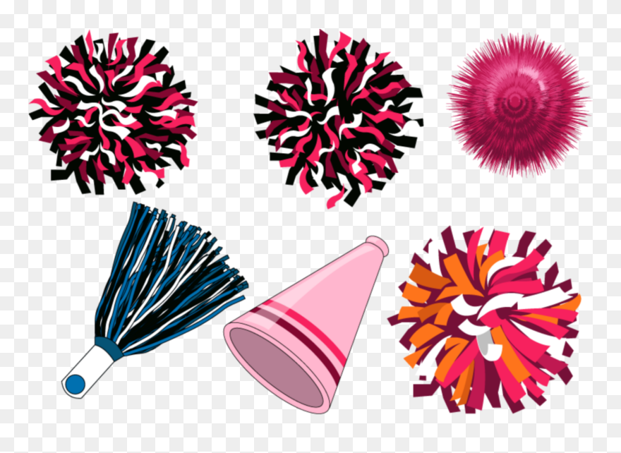Pom-pom Cheerleading Euclidean Vector Dance Squad - Cheerleader Pom Pom Vector Clipart