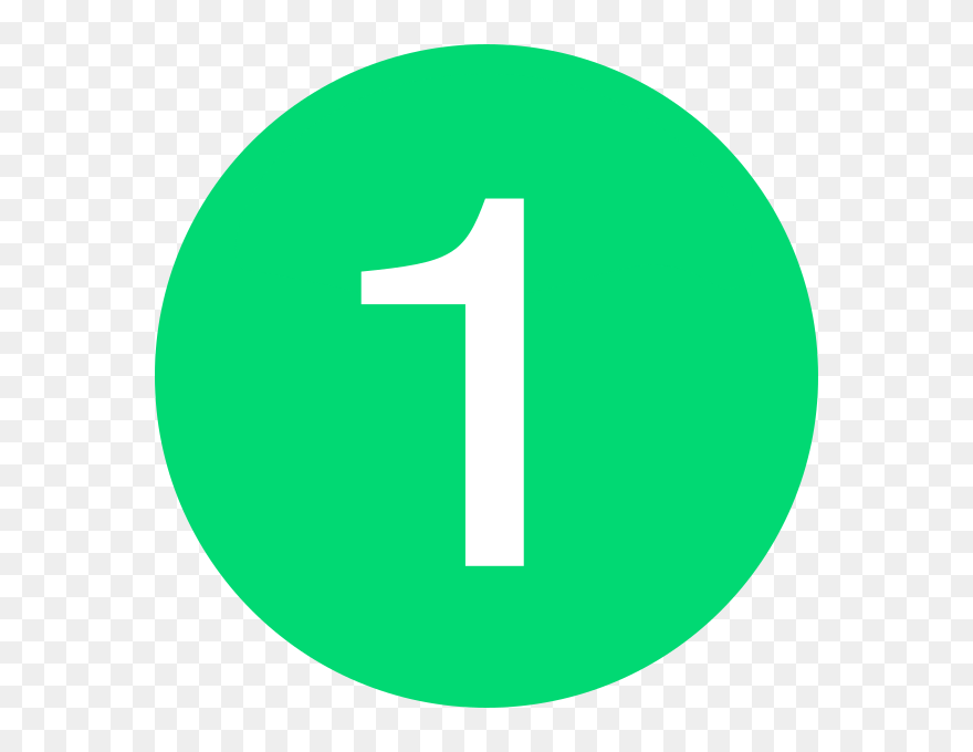 Button With Number 1 Clipart