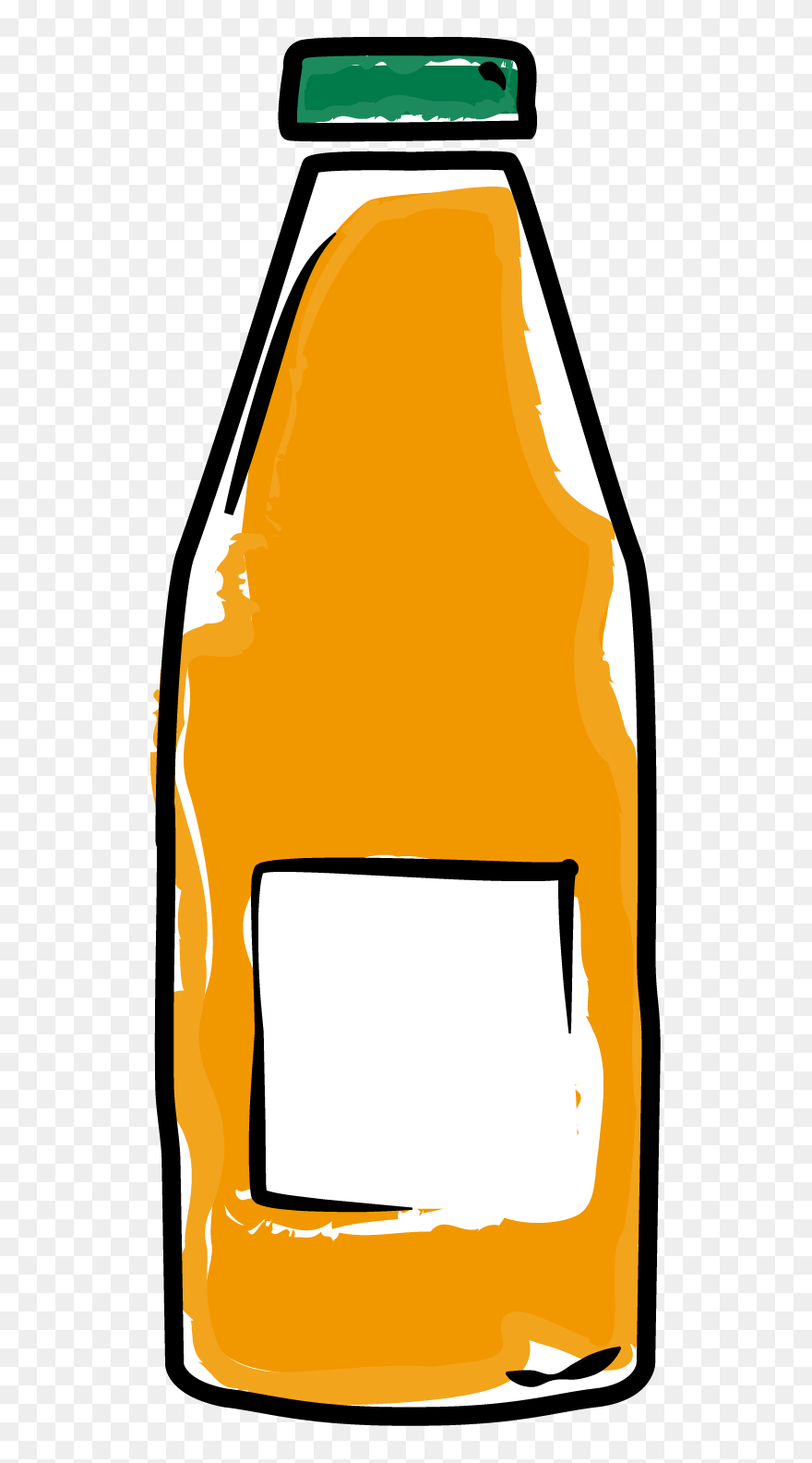 Number 1 Clipart Orange, Number 1 Orange Transparent - Orange Juice Bottle Clipart - Png Download