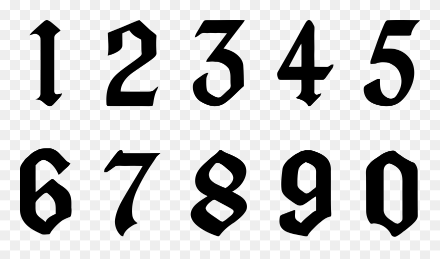 Clipart Numbers Black And White, Clipart Numbers Black - Black Numbers Clipart - Png Download