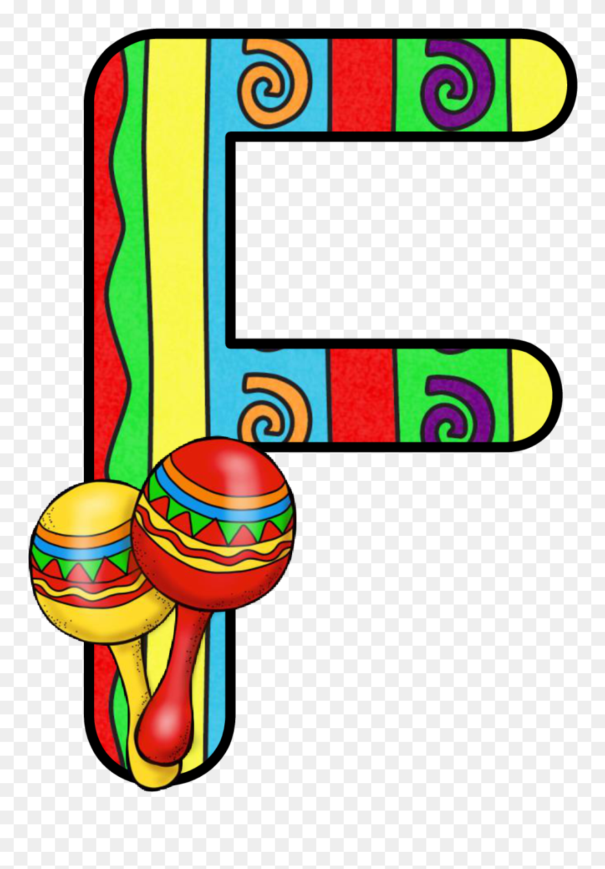 Clipart Free Download Spanish Huge Freebie - Fiesta Clip Art Letters - Png Download