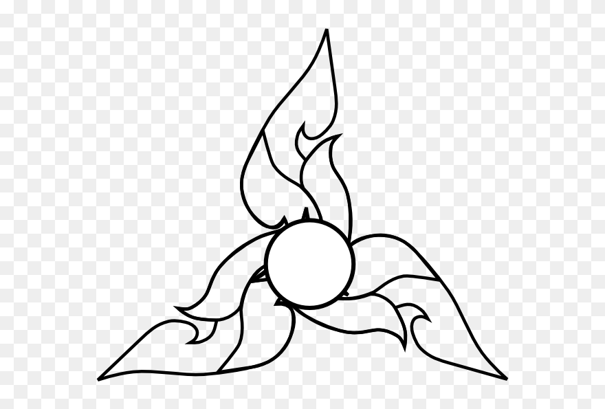Tri Floral Star Svg Downloads - Thai Flower Line Png Clipart