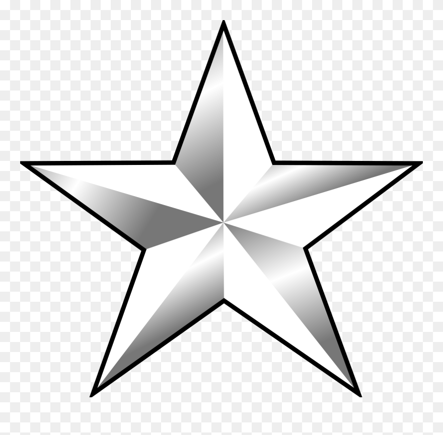 One - 1 Star General Rank Clipart