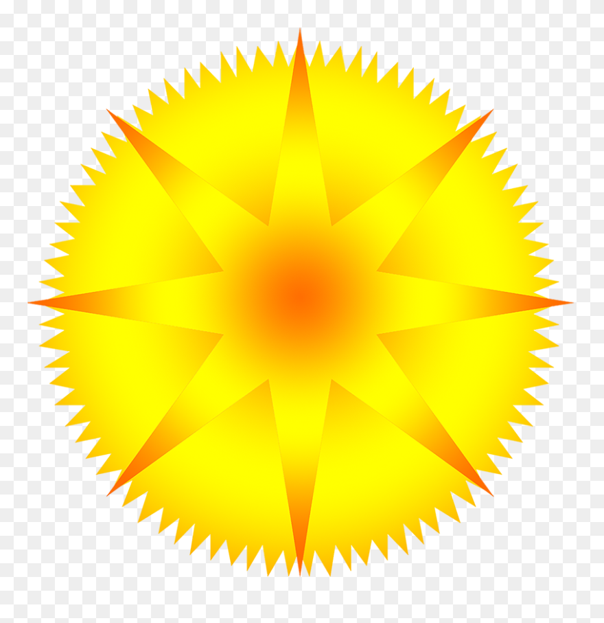 Image Of Star With Rays - Epson Spur Gear Clipart
